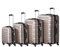 Juskys Ensemble de valises rigides 4 pièces - Serrure à Combinaison, roulettes silencieuses 360°, poignée télescopique, légères - valises Couleur Champagne