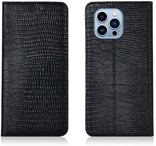 EKSIL Per Apple iPhone 13 Pro (2021) 5G 6.1 pollici custodia a libro magnetica con funzione Stend custodia in pelle con 2 slot per schede (colore: nero)