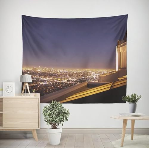 EHOMERY Wandteppich Funny Wanddekoration Dachschräge Stadt Wandteppich Bunt Wanddecke Tumblr Wohnzimmer Schlafzimmer Wandbehang Dekoration 200x150cm