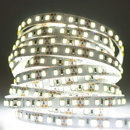 Lumiled LED Streifen 5M 600 LEDs 12V Kaltweiß 48W LED Strip SMD LED Band IP33 5280 lm Selbstklebend Lichtband für Innenbereich Heim Schlafzimmer Deko, ohne Netzteil