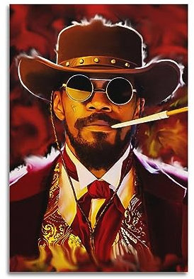 VZRSQZK Filmposter Django Unchained Poster, dekoratives Gemälde, Leinwand-Wandposter und Kunstdruck, modernes Familienschlafzimmer-Dekor-Poster, 20 x 30 cm