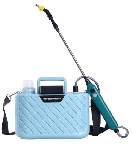 LYEAA Pulverizador eléctrico pequeño de 5 l portátil con varita telescópica USB pulverizador de jardín pulverizador de césped