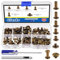 Glarks Lot de 150 vis Chicago en bronze assorties, M5 x 5 mm, 6 mm, 8 mm, 10 mm, 12 mm et vis à tête plate de 4 x 4 mm, rivets à clous Chicago