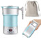 maxant Portable Folding Electric Kettle, 800ML, Blue, Foldable, Portable, Detachable Power Cord, 800W, 230V, 5 Min Quick Heating, Constant Temp Control, Travel, Business, Outdoor, Hotel, Pink/Blue
