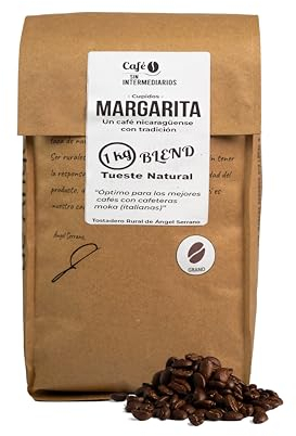 CAFE SIN INTERMEDIARIOS - Café Colombia - Margarita En Grano sin moler - Tostado Semanal - Envasado al envío - Intensidad de sabor baja - Ideal para Café Solo