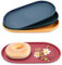 Modixun 4 vassoi da portata ovali, 24 x 13 cm, piatti da portata colorati, per feste, snack, dessert, tavolino da caffè, piccolo