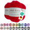 Emilie-Textil Premium Polyacryl-Garn 3X100g 20 Farben OEKO-TEX zertifiziert für Babys/Allergiker, Garn zum häckeln und stricken (3, Rot)