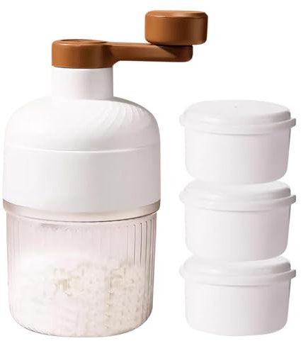 Trituradora De Hielo - Ralladora De Hielo De Mano, Máquina Manual Para Hacer Conos De Nieve | Máquina Para Hacer Copos De Hielo Desmontable Con Base Antideslizante Para La Cocina Del Hogar