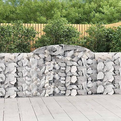 DYRJDJWIDHW Pot de Fleur Interieur Grande Taille,Pot de Fleur XXL,Paniers à gabions arqués 25 pcs 300x30x100120 cm Fer galvaniséConvient pour Les patios, Les balcons et Les Jardins