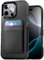 Encased 2-in-1 Set for iPhone 16 Pro Max Wallet Case (Compatible with MagSafe) Protective Phone Cover, and Strong Magnetic Stretchy Card Holder (Black)