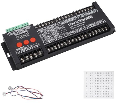 flexman Treppenlicht Induktions Controller Kit, LED Treppenbeleuchtungs Bewegungssensor, 36 Schnittstellen LED Controller für Innentreppenbeleuchtung für Zuhause, Hotel, Bar