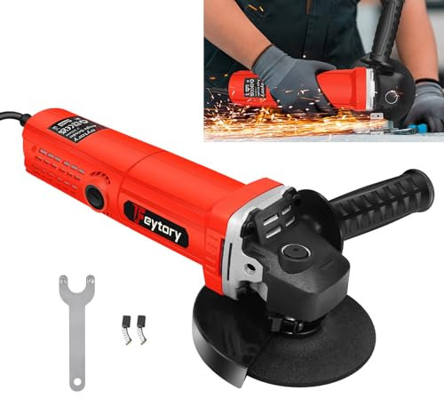 VickyHome Angle Grinder, 4.5 Inch Mini Electric Angle Grinder with 11000RPM Speed for Cutting Grinding and Polishing, 900W Powerful Motor, Auxiliary Handle, 115M Grinding Disc