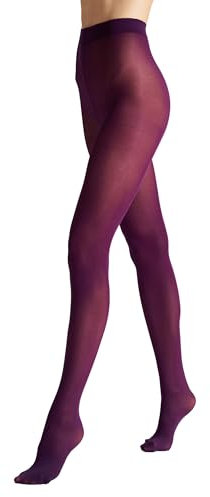 VENEZIANA NUOVA Satinelle 40 DEN Collant Colorati Donna - Microfibra - Opachi E Resistenti - Eleganti - Adatti Per Ogni Occasione - Calze Comode E Morbide - Alta Qualità - Viola - XL