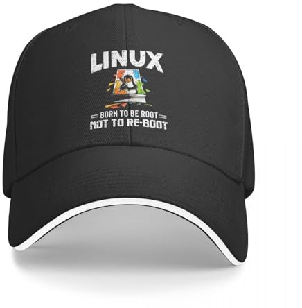 AIOGCAEX Baseball Cap Linux Born to Be Root Not to Reboot Cap Unisex Hip-Hop Hat Sun Hats Racing Cap Adjustable Snapback Caps Summer Holiday Sports Gifts