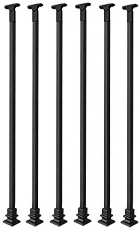 Eisen-Baluster, Treppengeländer-Set für Innenbereich, Holztreppen, robuste Metallspindeln für Terrasse, Restaurant, Schule, Geländer für Sicherheit von Kindern, Erwachsenen, älteren Menschen, 6 Farben