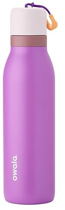 Owala FreeSip Twist Insulated Stainless Steel Water Bottle with Straw for Sports and Travel, BPA-Free, 18-oz, Purple (California Grapevine)
