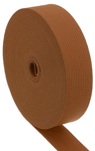 PATIKIL Sewing Elastic Bands 1 Inch x 11 Yards, High Elasticity Elastic Cord Flat Stretch Strap Knit Elastic Spool for Sewing Clothes Waistbands Pants Waist, Brown