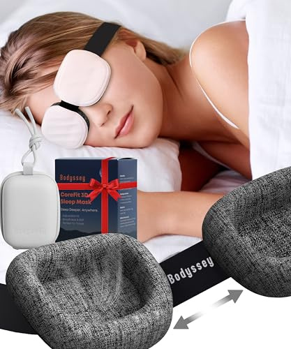 Bodyssey 3D Schlafmaske Sleep Mask – 100% Verdunkelung, Druckfrei, Verstellbare Augenmuscheln, Ultraleichte Maske, Frauen & Männer, Seitenschläfer, Erwachsene & Kinder, Schlafhilfe Geschenk (Rosa)