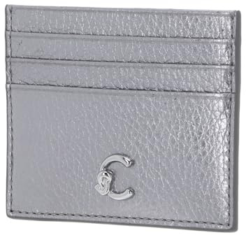 Coccinelle Leder Kartenhalter C-Me Document Holder Grained Leather Steel silberfarben