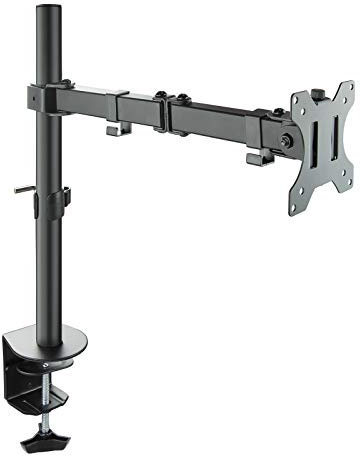 TooQ DB1032TN-B - Soporte de Mesa Giratorio, inclinable para Monitor/TVs LED/LCD, (13-32, 8kg Peso por Brazo, Altura Ajustable hasta 443mm, inclinación +/-45º, Giro 180º, VESA 75x75/100x100), Negro