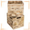 9 geflammte Holzkisten für Kallax Regal Ikea 33cm 37,5cm 32,5cm Obstkiste Kiste Box
