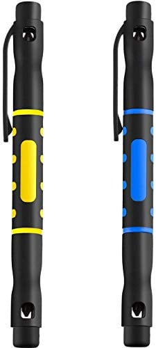 Mudder 2 Pieces Pocket Screwdriver 4 in 1 Portable Screwdriver Multitool Pen Double Ended Tools for Assorted Works and Repairs