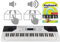 FunKey 61 Edition Touch Keyboard - 61 Tasten - Touch Response - 300 Sounds & 300 Rhythmen - Begleitautomatik und Lernfunktionen - USB-, Mikrofon- und Kopfhöreranschluss - inkl. Keyboardschule - weiß