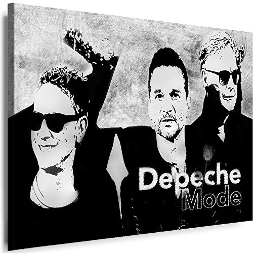 Myartstyle - Bilder Depeche Mode Band 70 x 50 cm Leinwandbild XXL - Wandbild 1 Teilig - Gerahmter Kunstdruck Musik w-s-2023-077