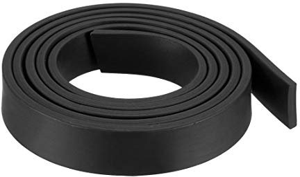 sourcing map Bande Étanchéité Solide Rectangle Caoutchouc 15mm Large 3mm Épais 1 Mètre Long Noir