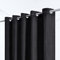 Furlinic Rideau de Douche Tissu Anti Moisissure en Polyester Lavable Noir Rideaux de Douche à Oeillet Imperméable pour Baignoire la Salle de Bain Long 180x210cm