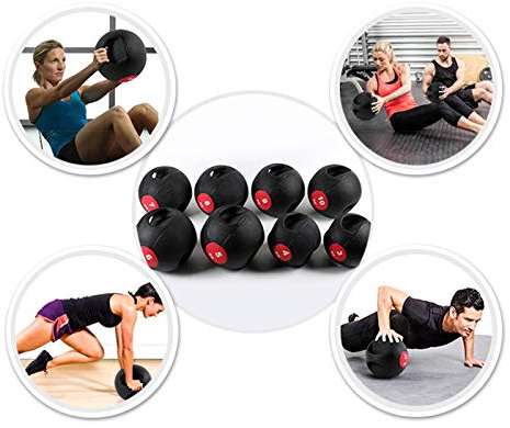 Medizinbälle Hua Trainingsmedizin Ball 52kg Für Erwachsene Fitness, Indoor-Kernfestigkeit Kreuz-Training Solide Gummi-Hüpfkugel, Für Muskelausbildung, 8 Gewichte