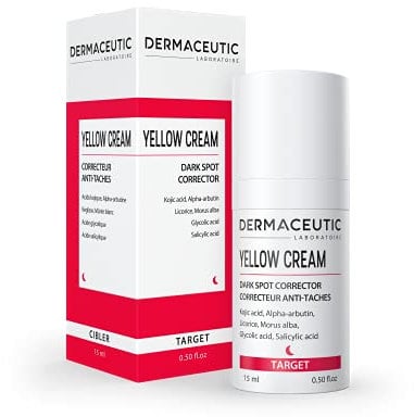 Yellow Cream - Iluminadora del tono de la piel - Crema facial aclarante para tono irregular de la piel - Antipigmentación - 15ml