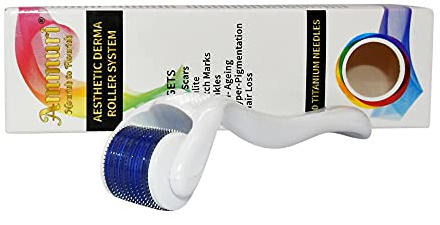 Ammuri Derma Roller Micro Needle Titanium 0.5mm Roller & SkinCare Regeneration Keep Your Skin Young and Radiant Anti Age Boost Collagen Roller for Home Use