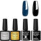 Croitout Gel Nail Polish Set, Base & Top Coat with Two Color Gel, UV LED Lamp Nail Art Nail Salon