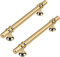 SYZOW 10 Pack Brushed Brass Cabinet Pulls Gold Cabinet Handles - Kitchen Cabinet Handles Gold Drawer Pulls Pulls 160mm Hole Center