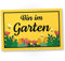 DankeDir! Bin im Garten Schild - 30 x 20 cm aus - Wanddeko Haustüre Spruch Spruchschild Geburtstagsgeschenk Wandschild Türschild - Nachbarn Freunde Geschenkidee Geschenk