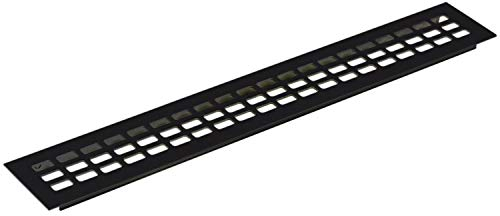 vasalat Luftgitter 600x80mm AL schwarz elox Rejilla de ventilación, Negro, 600 x 80 mm