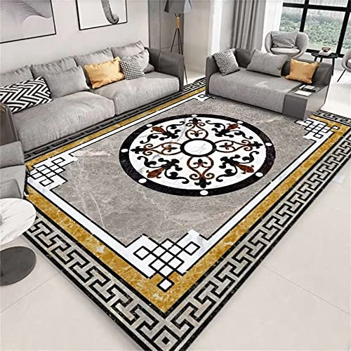 RUGMRZ Babyzimmer Deko Das Wohnzimmer ist luxuriös, einfach und abstrakt Spiele Teppich schwarz bettumrandung Kitchen Carpet babyzimmer deko Dekoration schlafzimmer60x90CM