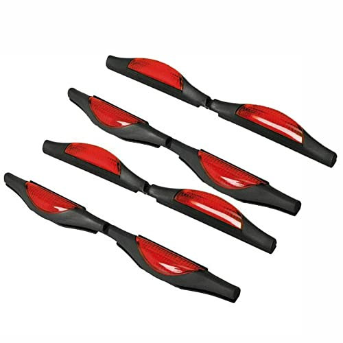Riloer 4pcs Anti-collision Car Door Protectors Strip, PVC Car Door Edge Reflectors Protectors Prevent Scratches Protect Edges, Red/Blue