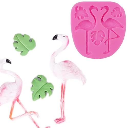 Fondant Formen 2 Stücke Flamingo Fondant Kuchen Silikonform Monstera Blatt Schokolade Backen Diy Werkzeuge