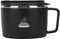 Microwave Ramen Bowl Set, Noodle Bowls with Lid Speedy Ramen Cooker 304 Stainless Steel Soup Food Bowl Set with Chopsticks and Spork, 1200ml, for Office (Black)