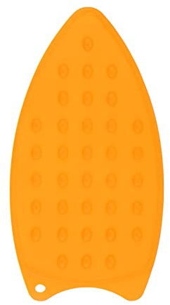 sourcing map Silicone Iron Rest Pad, Multipurpose Iron Hot Resistant Mat Iron Rest Plate for Ironing Board Hot Heat Resistant Steam Compact Mat, Orange