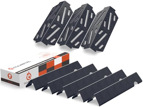 QuliMetal Flavour Rails and Heat Deflectors for Weber Genesis II 300 / LX 300, GS4, compatible with Genesis II E-310, II E-315, II E/S-335, II SE-335, barbecue spare parts for Weber 66795, 66685
