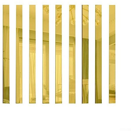 Spiegelfliesen, Spiegel-Aufkleber, Streifen, Spiegel, DIY, abnehmbar, langer Streifen, Acryl auf Spiegel, Wandaufkleber, für Zuhause, Zimmer, Schlafzimmer, Wohnzimmer, Dekoration (10 Stück), 5 × 50 cm