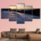 5-Teiliges Wandbild, Schöne Winterlandschaft Kunstdruck Auf Leinwand 5 Aufeinanderfolgende Gemälde Hd Poster Kunst Wanddekoration Moderne Dekoration Für Wohnzimmer Zuhause (Xl/Ohne Rahmen -3L5O-G8W