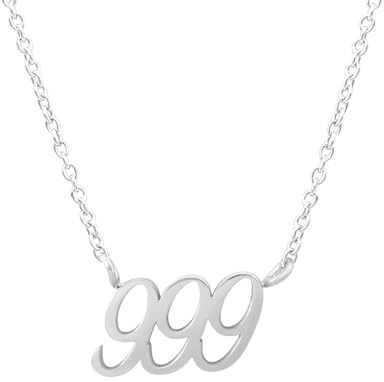 Balilou Engelszahlen Armband Angelnumber Kette Engels Zahl Armkette Spiritueller Schmuck Fußkette Zeichen Cosmic Numbers Angel Number aus Edelstahl Glücksbringer Glückszahl - 999 Gold Silber