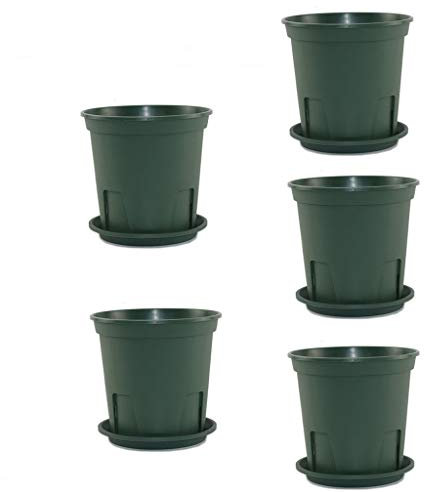 Blumenregal 5er-Pack Kunststoff-Blumentöpfe, Gemüsepflanzkasten-Gartentöpfe, für den Balkon im Innen- und Außenbereich, kreative Kunststoff-Blumentöpfe, Verschiedene Größen, Blumenständer (G