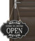 Panneau Fermé Ouvert - Panneaux Plaques De Porte Ouvert/Fermé, Ouvert/Fermé Panneau De Boutique Bois, Panneau Ouvert Fermé Business Panneau Double Face Pour Entreprise Boutique Magasin Bar
