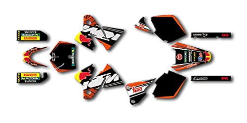 WEAVVE Motorrad Racing Aufkleber Dirt Pit Bike Aufkleber Grafik-Kit kompatibel mit 125 150 200 250 350 450 525 SX 1998 1999 2000 hnjgf (0609)
