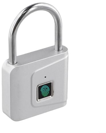 Bloqueo de huellas dactilares,Bloqueo con huella dactilar,Candado Huella digital inteligente Cerradura de huellas dactilares de alta tecnología con batería larga